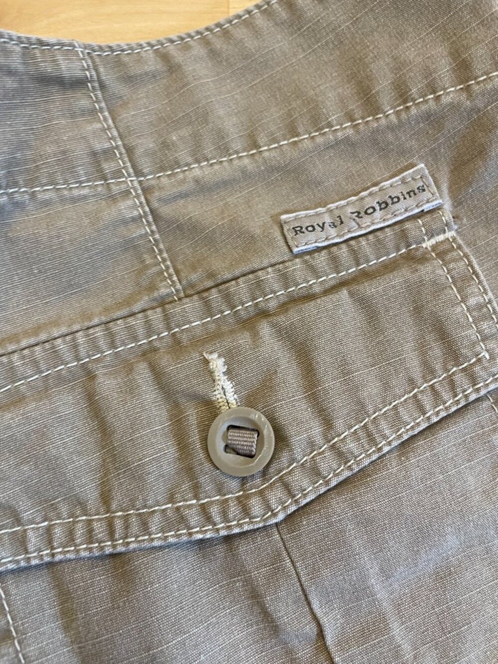 Royal Robbins Travel Adventure Pants Cotton sz10 Gorpcore Granola Cargos Outdoor - Picture 4 of 15